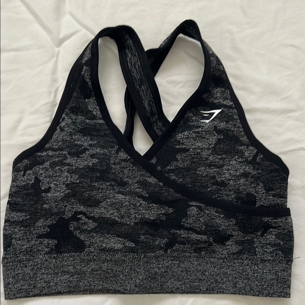 Black and Gray Sports Bra